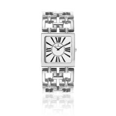 Relógio De Pulso Jean Vernier Feminino Pulseira Aço Jv75360B