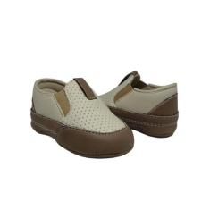 Sapatinho de Bebe Tenis Iate Masculino Infantil Menino RN Maninhos Bab