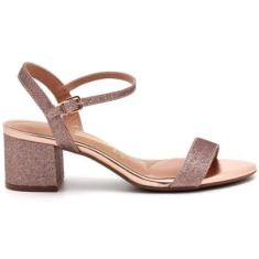 Sandália Vizzano Gliter Feminino Salto Baixo 6291100-Feminino