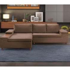 Sofá 3 Lugares com Chaise Clássico Invertido - Estofart