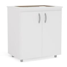 Balcão para Cooktop Politorno Natal com 2 Portas - Branco