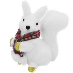 Boneco Enfeite De Natal Natalino Esquilo Felpudo 18cm