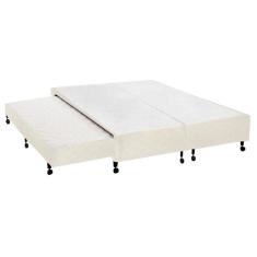 Cama Box Base c/Auxiliar Universal Queen Poli Tecido Clean (158x198x27) - Castor
