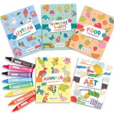 Livro de colorir TOYVENTIVE Big para crianças de 1 a 3 anos e crianças de 2 a 4 com 