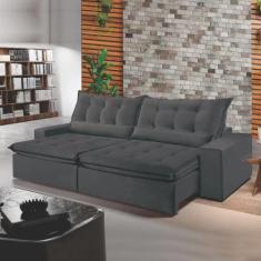 Sofá Retrátil e Reclinável 3 Lugares 210cm Bérgamo - Montano Estofados