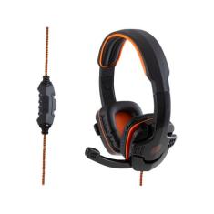 Headset Gamer para PC OEX - Target HS203, Preto e Laranja