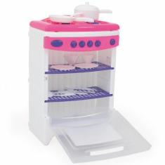 Fogão Casinha Flor Estilo Com Acessórios Rosa 4854 Xalingo