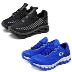 Tênis Feminino Infantil Conforto Solado Trança Kit 2 Pares-Feminino