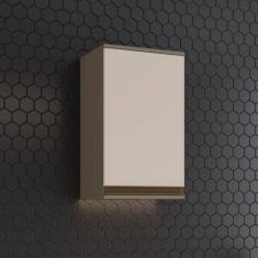 Armário Aéreo 1 Porta 40cm Connect Henn, Duna/Cristal