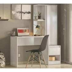 Escrivaninha Com Armario Morada 29800 Branco Branco