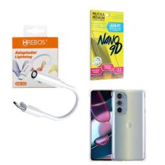 Capinha Motorola G32 + Adaptador P2 para Tipo C + Película 9D - Armysh
