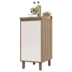 Balcão de Cozinha com Tampo 40 cm 1 Porta de abrir 1 Prateleira Mel Lu