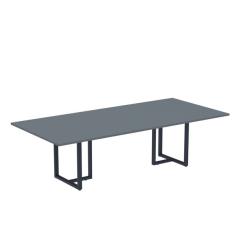 Mesa De Reunião Retangular 200x90cm Mr2000p25tub Grafito/azul
