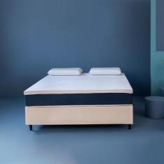 Cama Box Viúva com Colchão Mola Ensacada Guldi Macio e 2 Travesseiros 