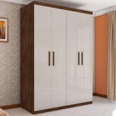 Guarda Roupa Miami Com Quatro Portas Malbec Off White