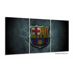 Quadro Decorativo Futebol Barcelona 3 pçs 120x60