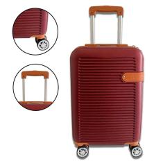 Mala Viagem Grande Abs com Rodinhas Giro 360 de Bordo Vinho
