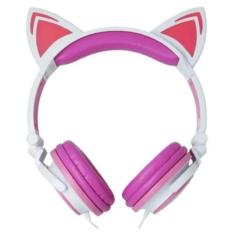Fone Ouvido Headphone Orelha De Gato Com Led P2 Hf-C22 - Exbom