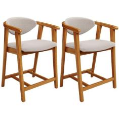 Kit 02 Banquetas Baixa Para Cozinha Sala Jantar Bancada Cecília L02 Bo