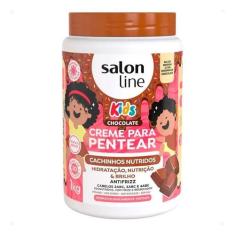 Creme Para Pentear Salon Line kids Cachinhos Nutridos Chocolate 1kg