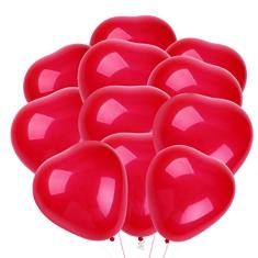 50 Unidades 10 Balões De Festa De Casamento Amo Balões Em Forma De Coração Balão Vermelho Fosco Amo Balões De Coração Balão De Coração De Casamento 10 Balões Pérola Perolizado