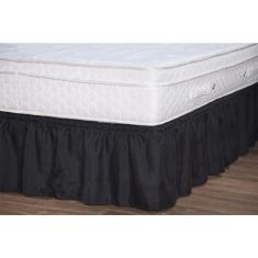 Saia Ajustável Para Cama Box Queen Preto Enxovais Aquarela