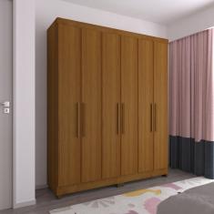 Guarda Roupa Casal 6 Portas C/Pés Gênova Freijó