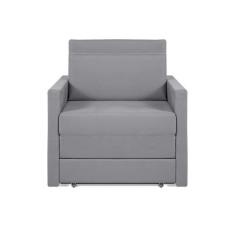 Sofá Cama Castor Solteiro Salerno Max Suede Cinza