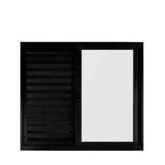 Janela de Alumínio Veneziana 100x120cm 3 Folhas Suprema Hale Esquadria