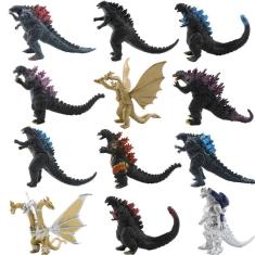 12pcs Godzilla Figura Toy Rei dos Monstros dinossauros Modelo Desmumentais Bonecas