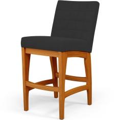 Banqueta Baixa Cozinha Bancada L02 Preto