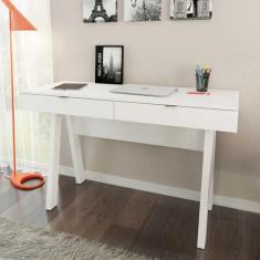 Mesa Escrivaninha 120cm com Pés Retrô e 2 gavetas ME4128 Tecnomóbili, 