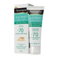 Protetor Solar Facial Neutrogena Sun Fresh Derm Care FPS 70 Sem Cor 40g