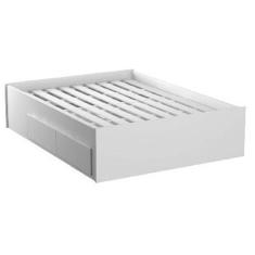 Cama De Casal Queen 167Cm 4 Gavetas Dreams F04 Branco