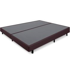 Cama Box Queen Anti Refluxo Marrom Inclinada 158x198cm BF Colchões
