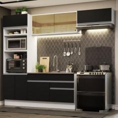 Cozinha Completa Madesa Glamy 270011 com Armário e Balcão (Sem Tampo e