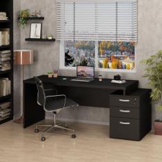 Mesa de Escritório Pedestal 3 Gavetas 190x70cm - Netmobil