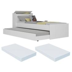Bicama com Colchão Incluso e Baú Embutido Multimóveis FG5009 Branca