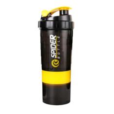 Coqueteleira Shakeira Academia com Divisória Dupla Para Suplementos e 