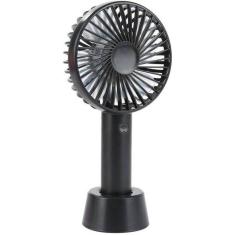 Ventilador Portátil Recarregável 3 Velocidades - Preto