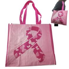 Bolsa Ecobag Ecologica Conscientizaçao Cancer de Mama Sacola de Ombro 