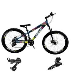 Bicicleta Vikingx 21v Aro 26 Tuff 25 Aluminio Cambio Shimano Dianteiro