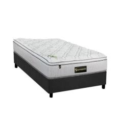 Cama Box Solteiro: Colchão Molas Bonnel Luckspuma Trade + Base CRC Sue