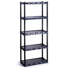 Estante Modular Organizadora Em Plástico 5 Prateleiras Preto 872