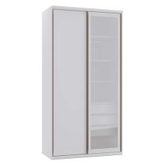 Guarda-Roupa Solteiro com Espelho Reflecta Elite ii 2 pt 3 gv Branco