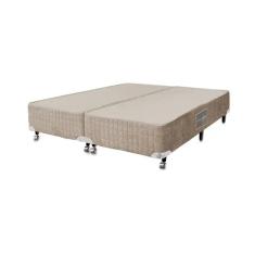 Base Box Castor Premium Bege Casal Queen Bipartida 158x198 - Cama Resistente Desing Robusto