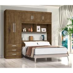 Guarda Roupa Casal 5 Portas 3 Gavetas Flex Cancun JeA Móveis