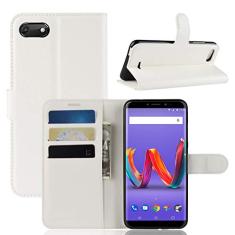 WIKO Capa para Tommy 3 Plus, carteira flip de couro PU premium com compartimento para cartão, suporte e fecho magnético [capa interna à prova de choque de TPU] Compatível com WIKO Tommy 3 Plus