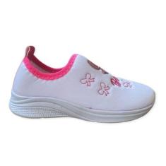 Tênis Infantil Menina Escolar BarbiBi Laço Branco Volta as Aulas Confo