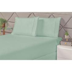 Jogo de Cama Laura CASAL - VERDE TIFFANY - MR Enxovais